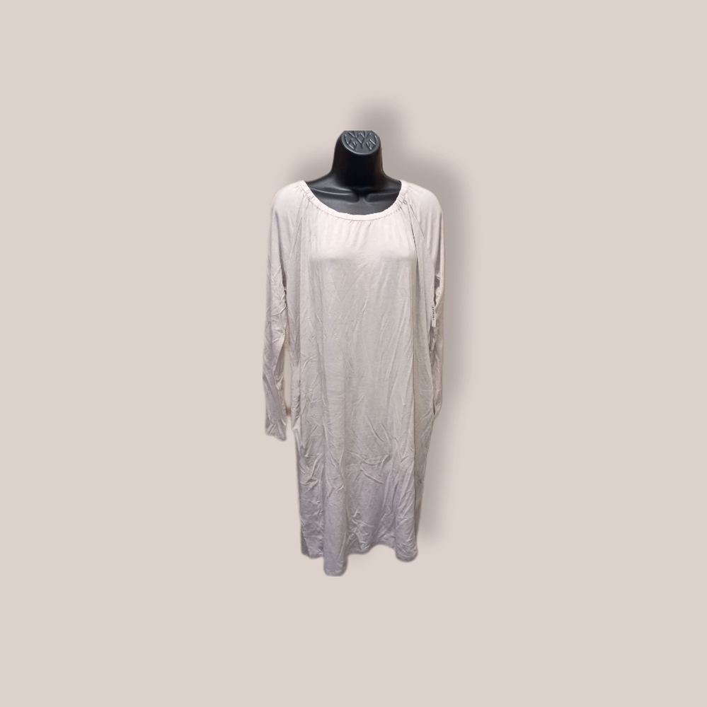 Women Long Sleeves Tan Dress